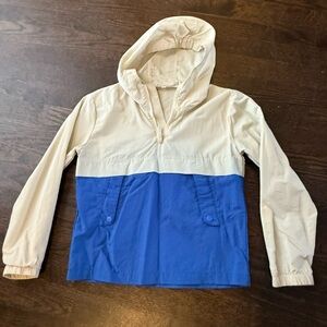 Kids Blue and Cream Hooded lightweight Jacket
